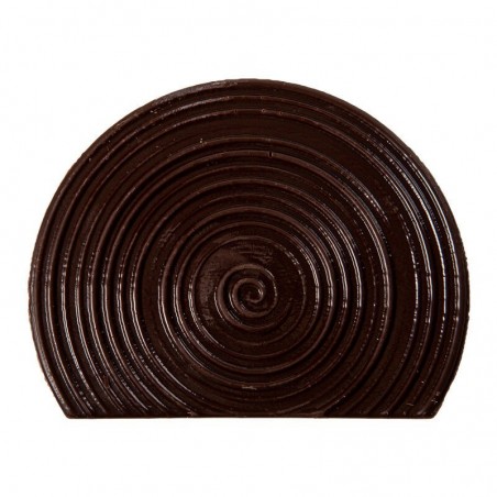 15882 EMBOUT DE BÛCHE SPIRALE CHOCOLAT NOIR 10X8CM40 PCES 