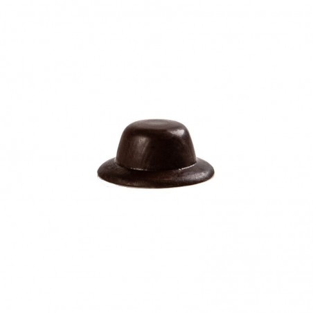 15942 CHAPEAU NOIR EN CHOCOLAT 30X15MM 48 PCES