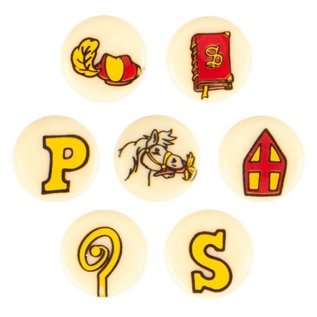 2036729 ASS PLAQUETTE RONDE ST NICOLAS 2CM 250 PIECES  BOITE