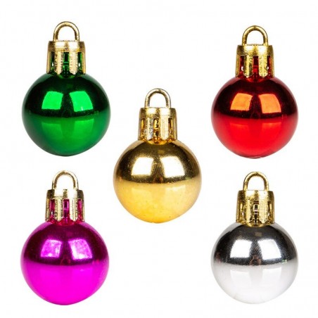 1059910 BOULE DE NOEL COULEURS ASSORTIES 100 PCES