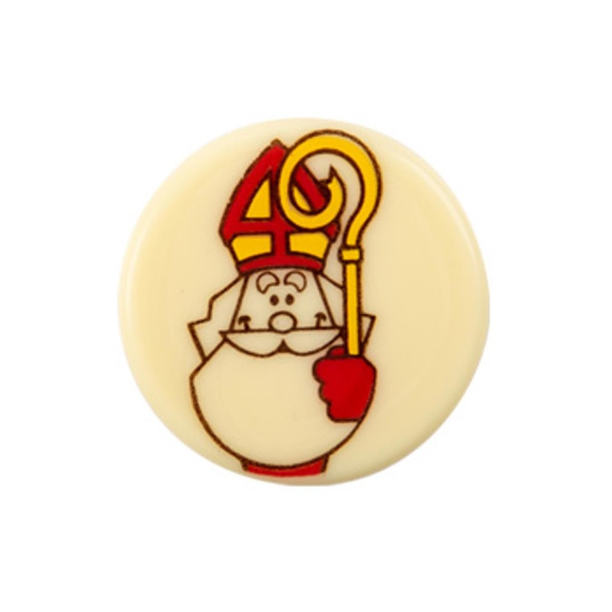 + 15716 DISQUE SAINT NICOLAS 3.8CM EN CHOCOLATBLANC 72 PCES