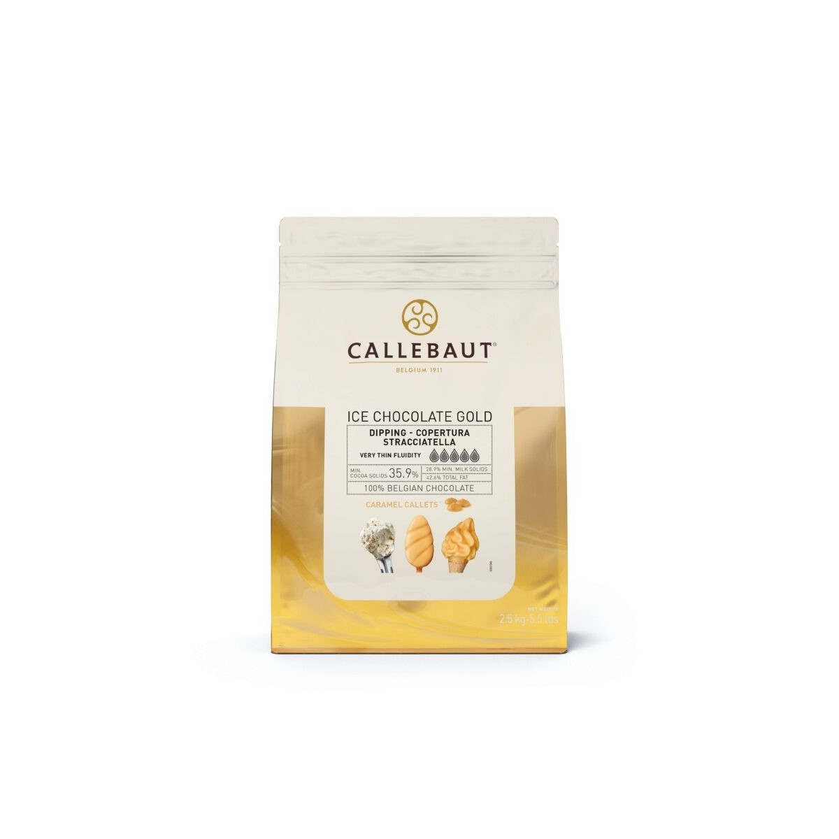 CALLEBAUT ICE-42-GOLD-552 CHOCOLAT GOLD 2,5KG