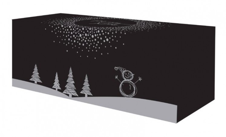 BLACK & SILVER LOG BOX 50 X 14 X 12CM 50 PIECES FOSTPLUS INCLUDED  PIECE