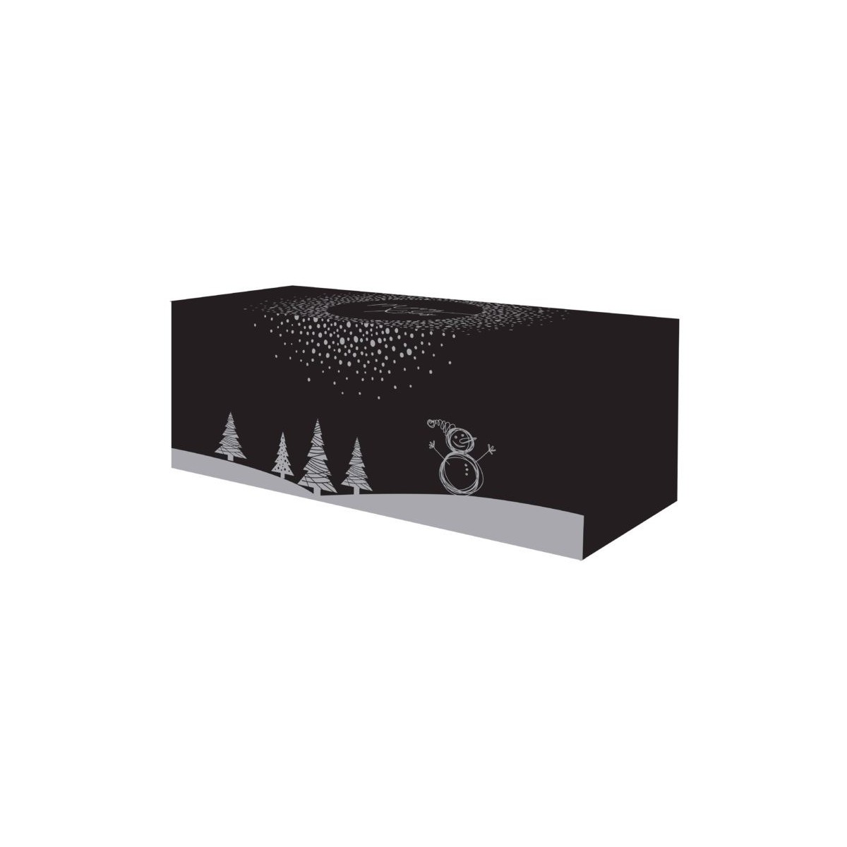 BLACK & SILVER LOG BOX 50 X 14 X 12CM 50 PIECES FOSTPLUS INCLUDED  PIECE