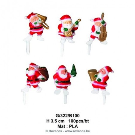 ASS KERSTMAN MUZIEK 6ASS 31MM 100 STUKKENDOOS