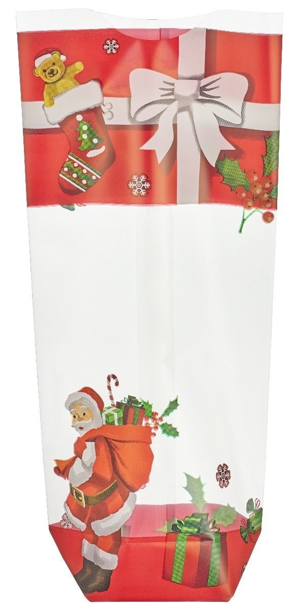 CELLO BAG XMAS GIFT 12X26CM 100PCES