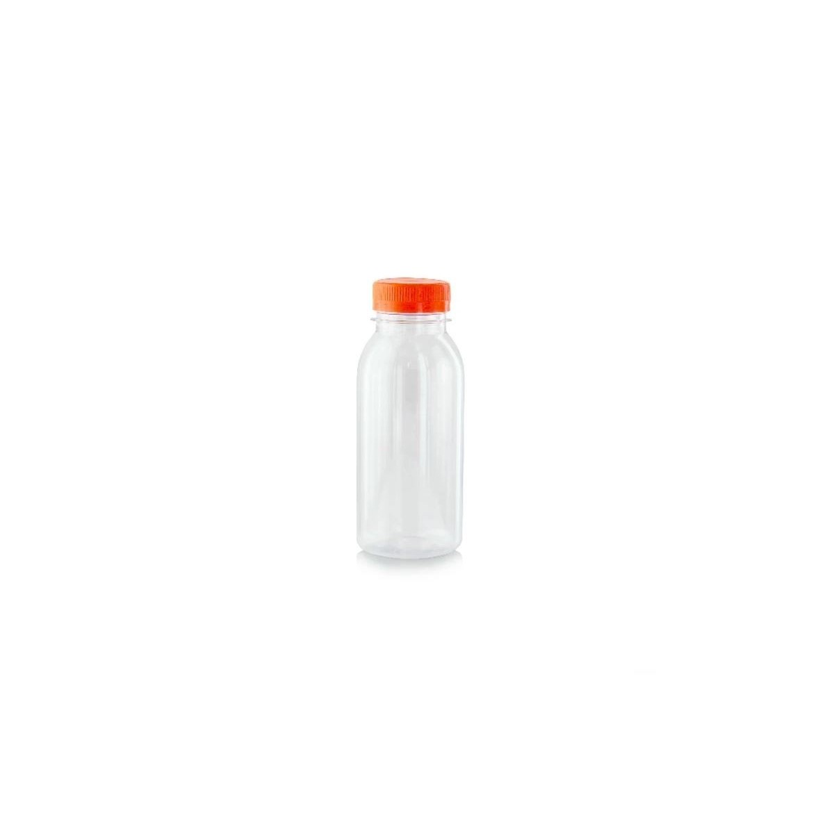 PLASTIC BOTTLE ORANGE CAP 250ML 300PCS