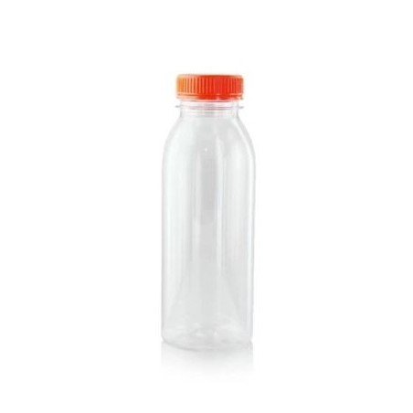 PLASTIC BOTTLE ORANGE CAP 330ML 240PCS