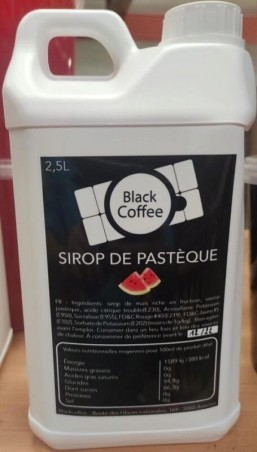 BLACK COFFEE SIROP GOUT PASTEQUE  BIDON DE 2.5L