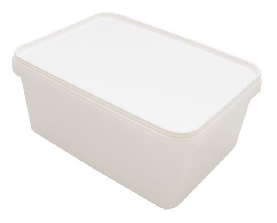 BOITE A GLACE EN PLASTIQUE (FIRENZE) 2,5L  SANS COUVERCLE  120 PIECES