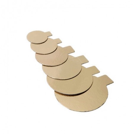 CAKE BOARD ROUND GOLDØ 08CM 250 PIECES FOSTPLUS INCLUDED  BOX