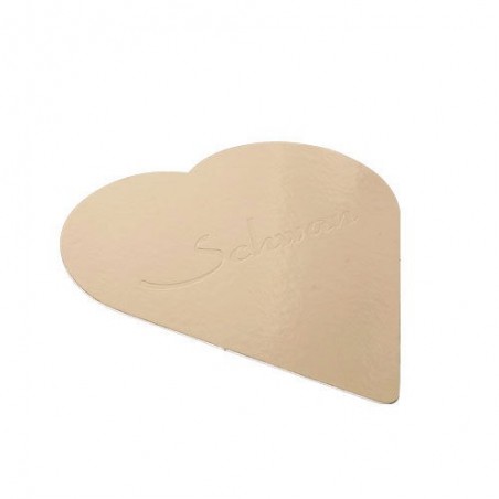 CAKE BOARD HEART GOLD 16 CM 25 PIECES FOSTPLUS INCLUDED  PACKAGE
