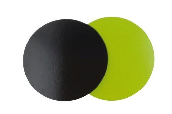 + CARTON ROND VERT & NOIR Ø 26CM 50 PCES 