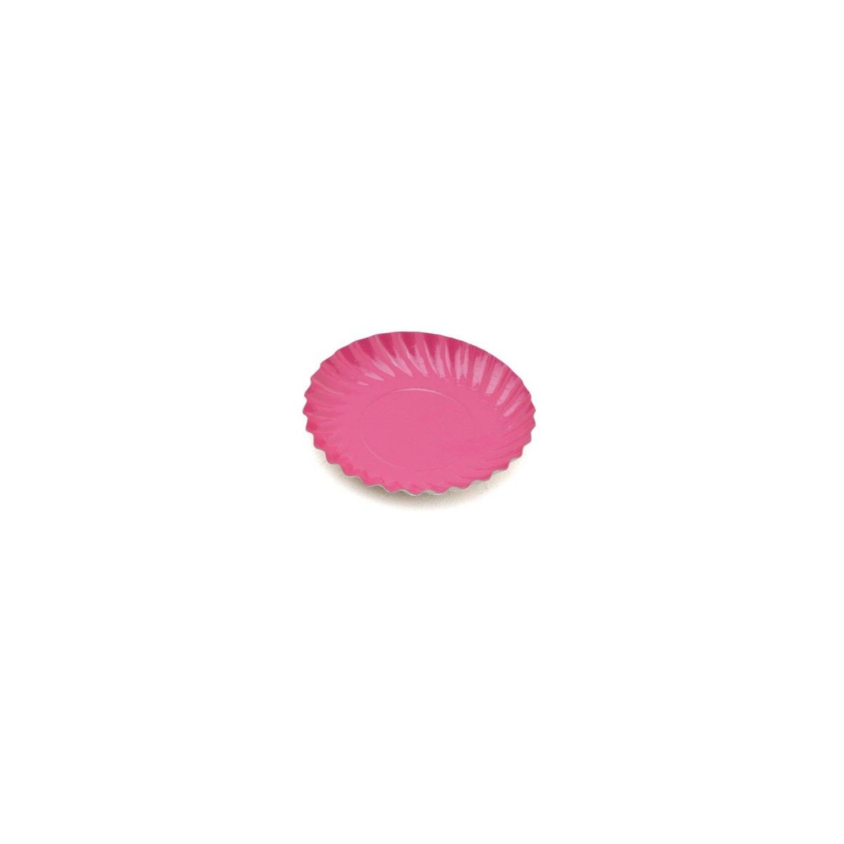 PLATE CARDBOARD ROUND FUSCHIA Ø 88 MM 100 PIECES FOSTPLUS INCLUDED  PACKAGE 