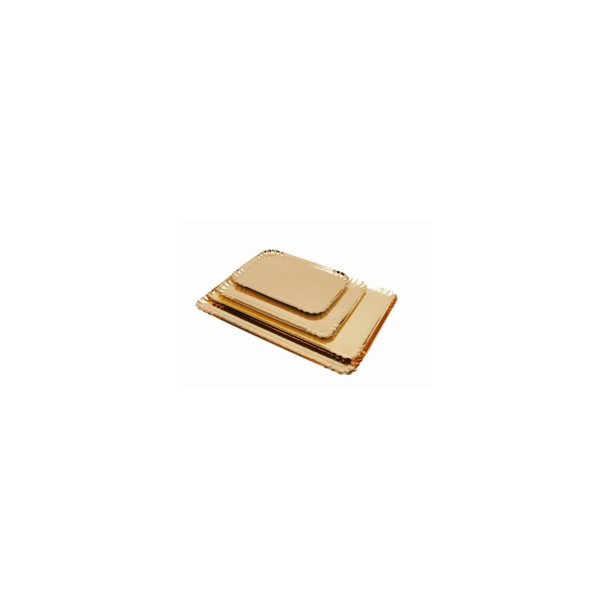 CARDBOARD TRAY RECTANGULAR GOLD 32X42CM 100 PIECES FOSTPLUS INCLUDED  BOX 