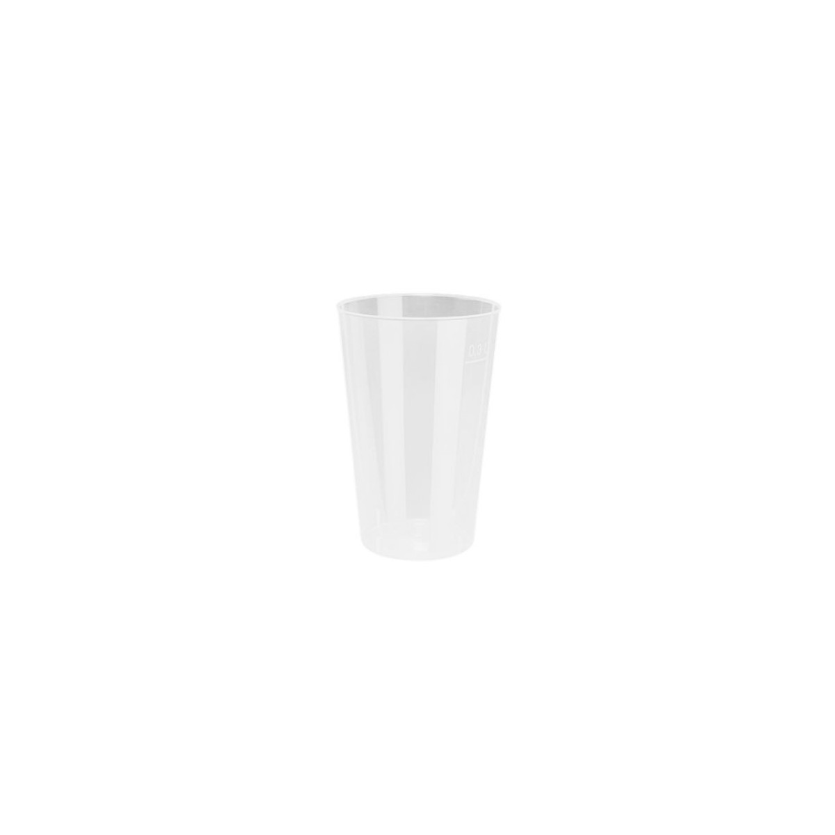 PP CLEAR REUSABLE DRINKING GLASS 7,9X11,9CM 300ML 25PCS