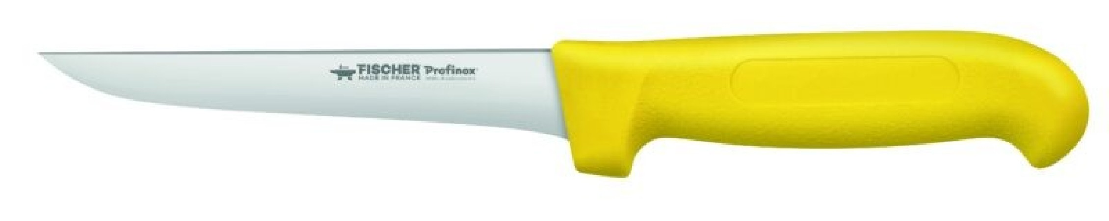 FISCHER COUTEAU DESOSSEUR 14CM LAME DROITE MANCHE PROFINOX JAUNE 4015-14