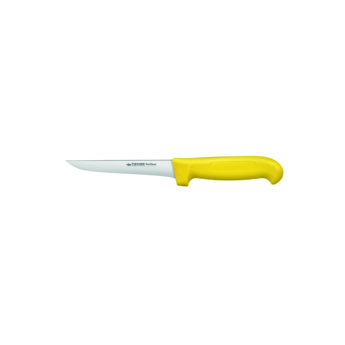 FISCHER COUTEAU DESOSSEUR 14CM LAME DROITE MANCHE PROFINOX JAUNE 4015-14