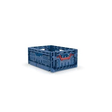 FOLDING CONTAINER EURONORM 40X30X17CM BLUE PERFORATED VOLUME 16L