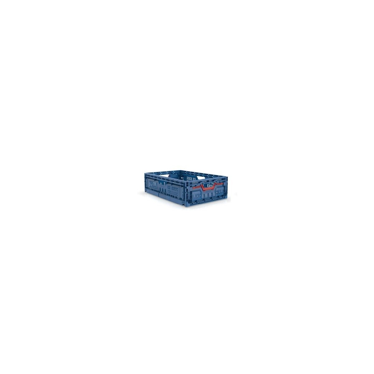 FOLDING CONTAINER EURONORM 60X40X17CM BLUE PERFORATED VOLUME 33L