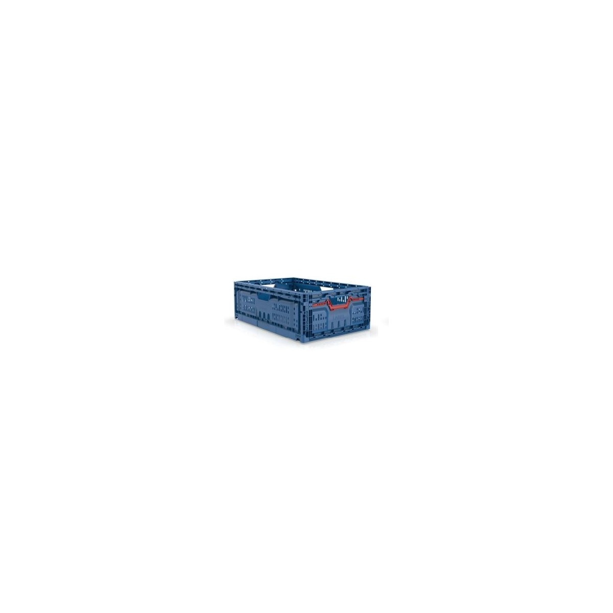 FOLDING CONTAINER EURONORM 60X40X20CM BLUE PERFORATED VOLUME 40L