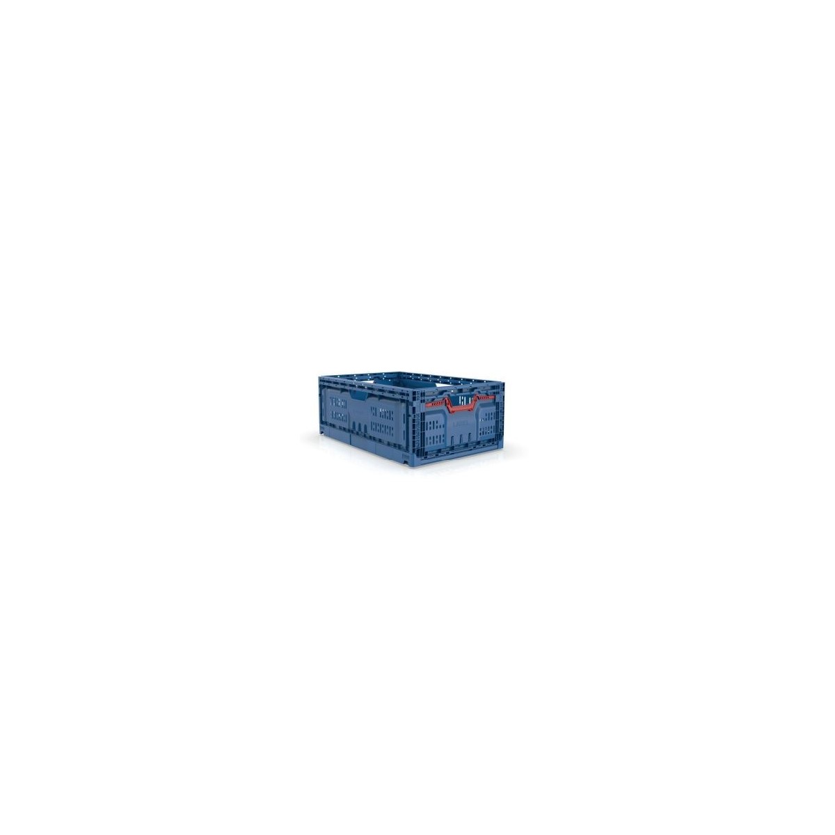 FOLDING CONTAINER EURONORM 60X40X23CM BLUE PERFORATED VOLUME 45L