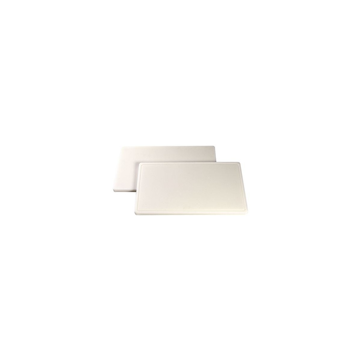 CATERCHEF PLANCHE POLY BLANCHE 40X25X2CM A/RIGOLE