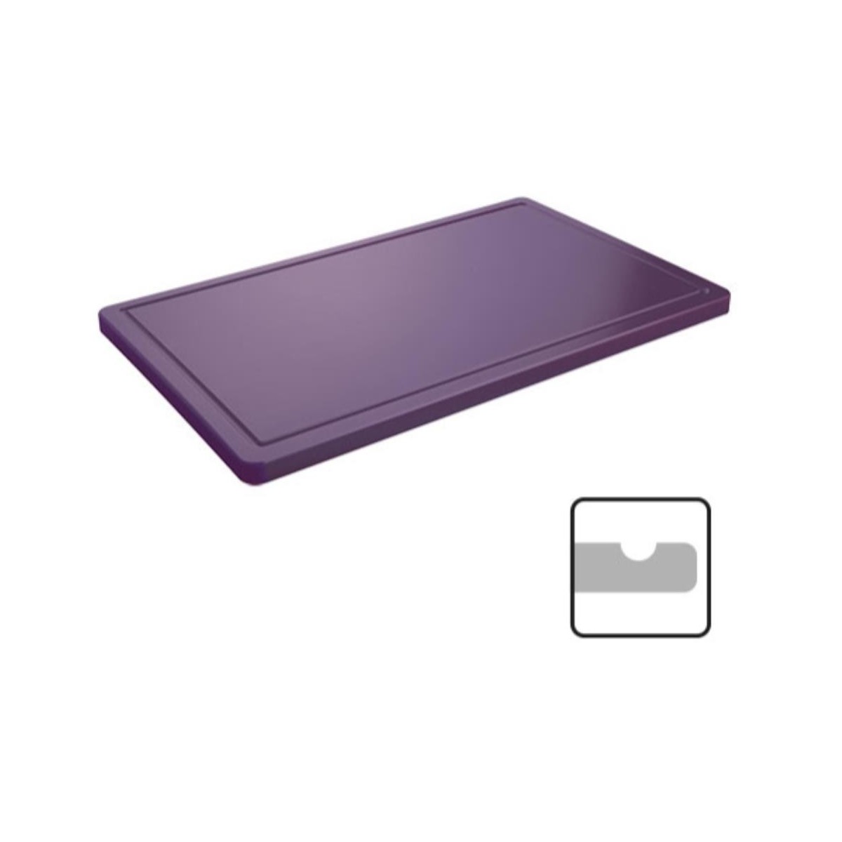 CATERCHEF PLANCHE POLY VIOLET 40X25X2CM  A/RIGOLE