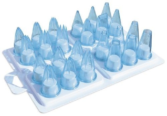 ASSORTMENT 24 PVC SOCKETS BLUE/BTPATISSIER