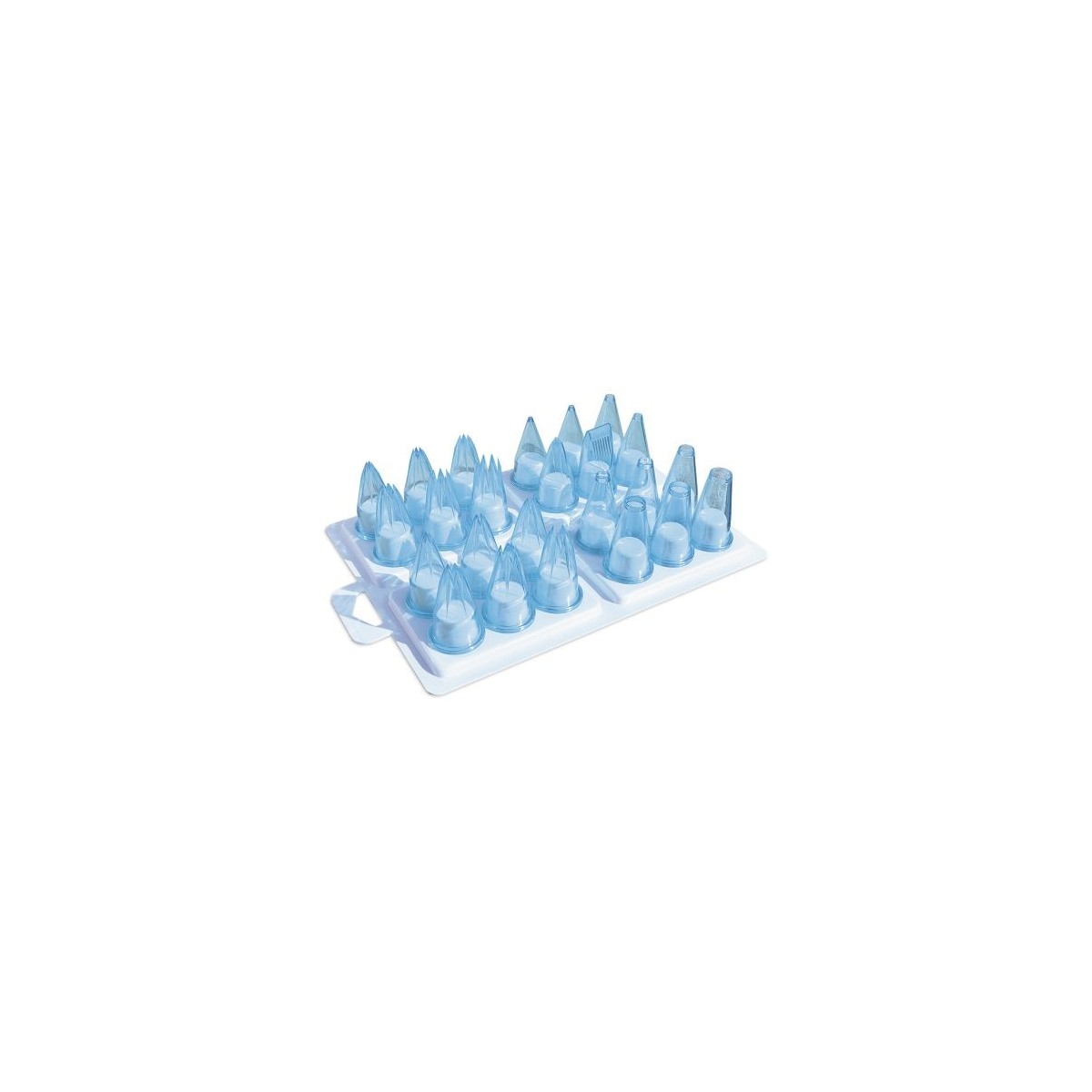 SET 24 DOUILLES PVC ASSORTIES BLEU/BT PATISSIERS/CD