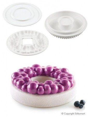 MOULE SILIKOMART KIT BUBBLE CROWN Ø 180MM H 34MMVOL 1000ML TORTAFLEX