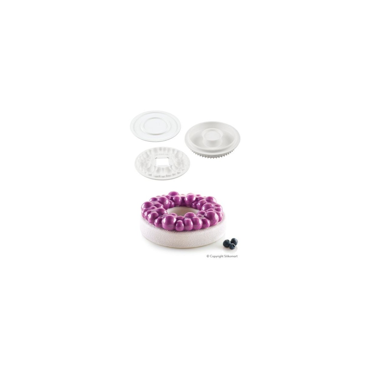 MOULE SILIKOMART KIT BUBBLE CROWN Ø 180MM H 34MMVOL 1000ML TORTAFLEX