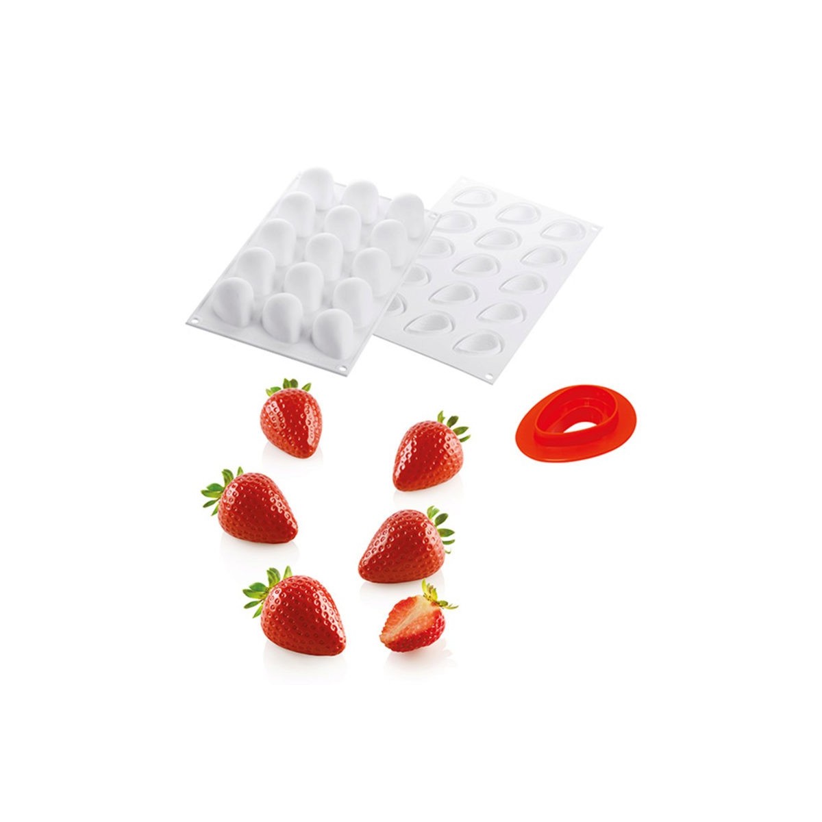 SILIKOMART VORM FRAGOLA 30 48 X 37MM H 33MM  VOL 30ML  STUK