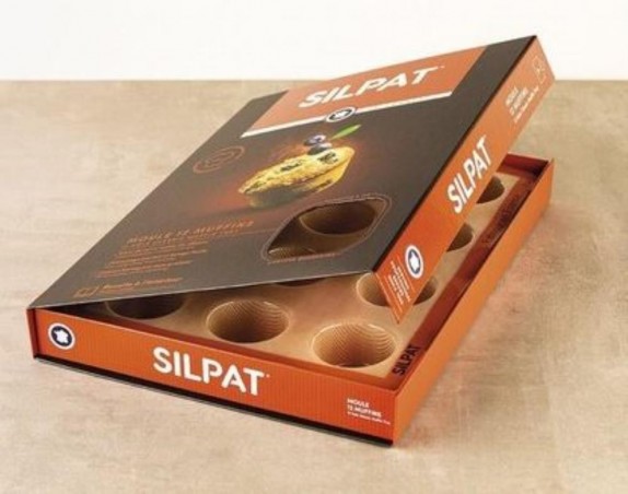 SILPAT® ORIGINE MUFFINS 12EMP 40X30CM Ø6,5CM H3,7CM