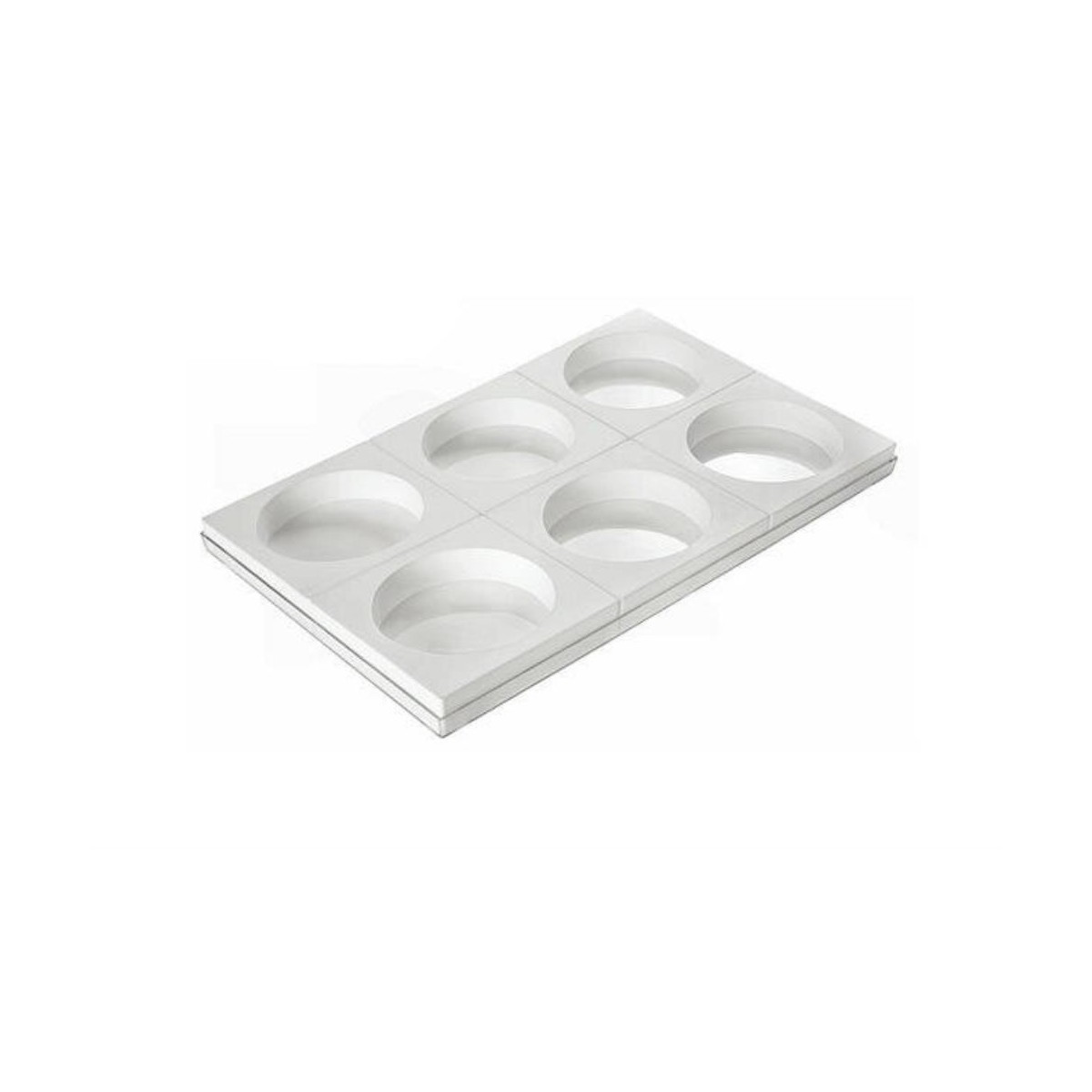 SILIKOMART SET MOULES ROND SILICONE TORTAFLEX Ø160 HT 40MM VOLUME 6 X 800ML