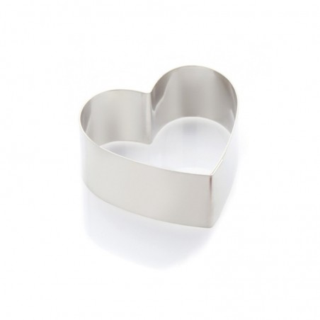 HEART WITHOUT CURVED BOTTOM IN STAINLESS STEEL 10 