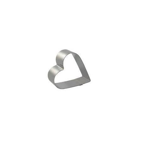 HEART WITHOUT BOTTOM STAINLESS STEEL 10 X 5 CM
