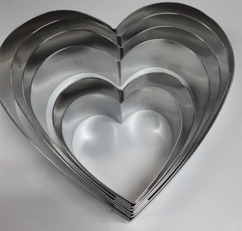 HEART WITHOUT BOTTOM RIGHT STAINLESS STEEL 28X5CM