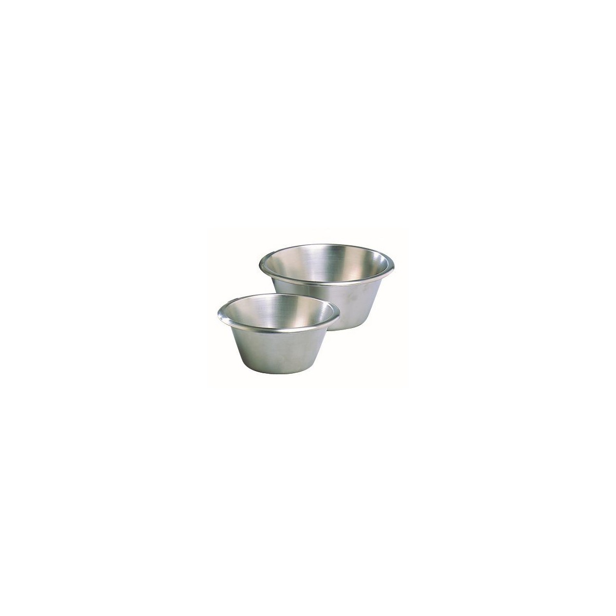 INOX PLAT BODEM PATISSERIE KOM DIAM 30CM 6.5L OPGEROLDE RANDENSTUK