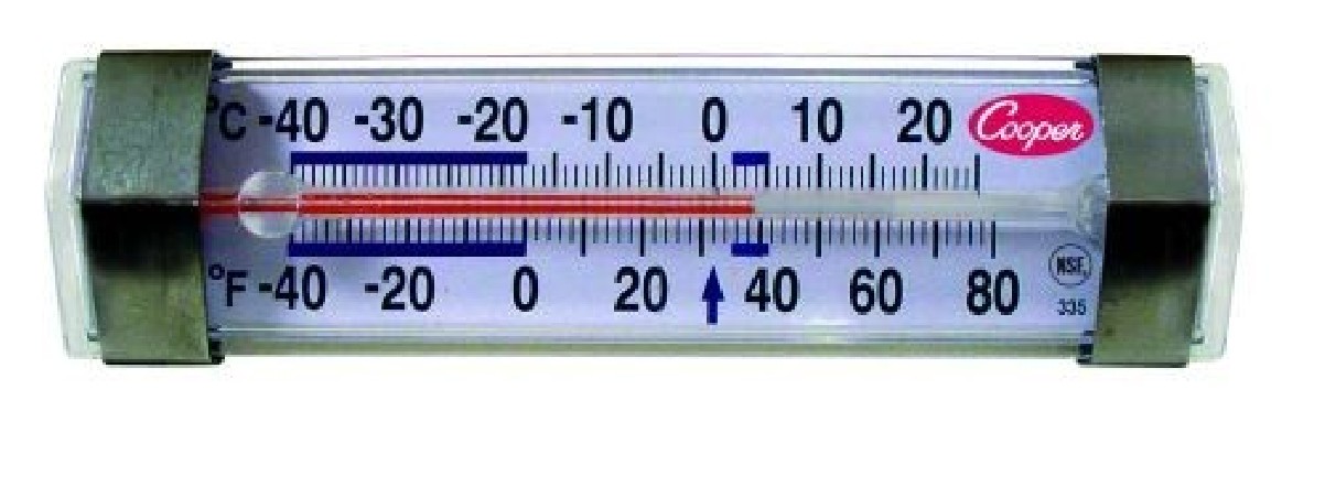 HORIZONTAAL THERMOMETER -40°C TOT 25°C FRIGO/VRIEZER COOPER 335 ANALOGISCHSTUK