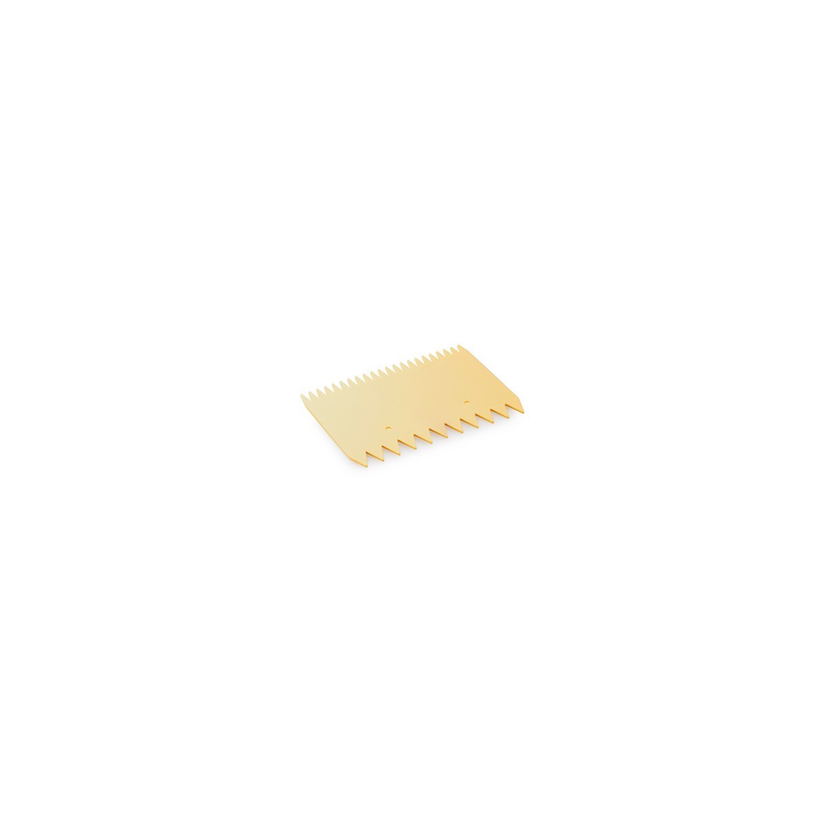 PEIGNE A DÉCORER CANNELE DES 2 COTES EN PLASTIQUE  COULEUR IVOIRE 11X7.5CM