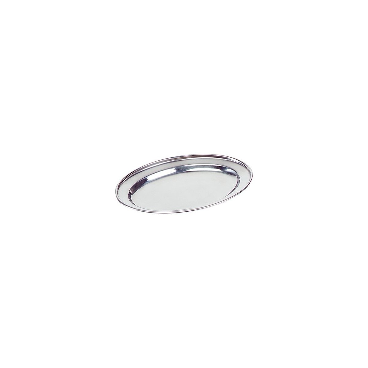 PLATEAU A SERVIR OVAL INOX  18/10-61X42CM