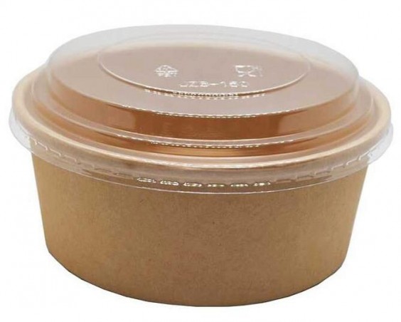 +FF-SALADIER KRAFT ROND 500ML AVEC COUVERCLEPAQUET DE 50 PCES