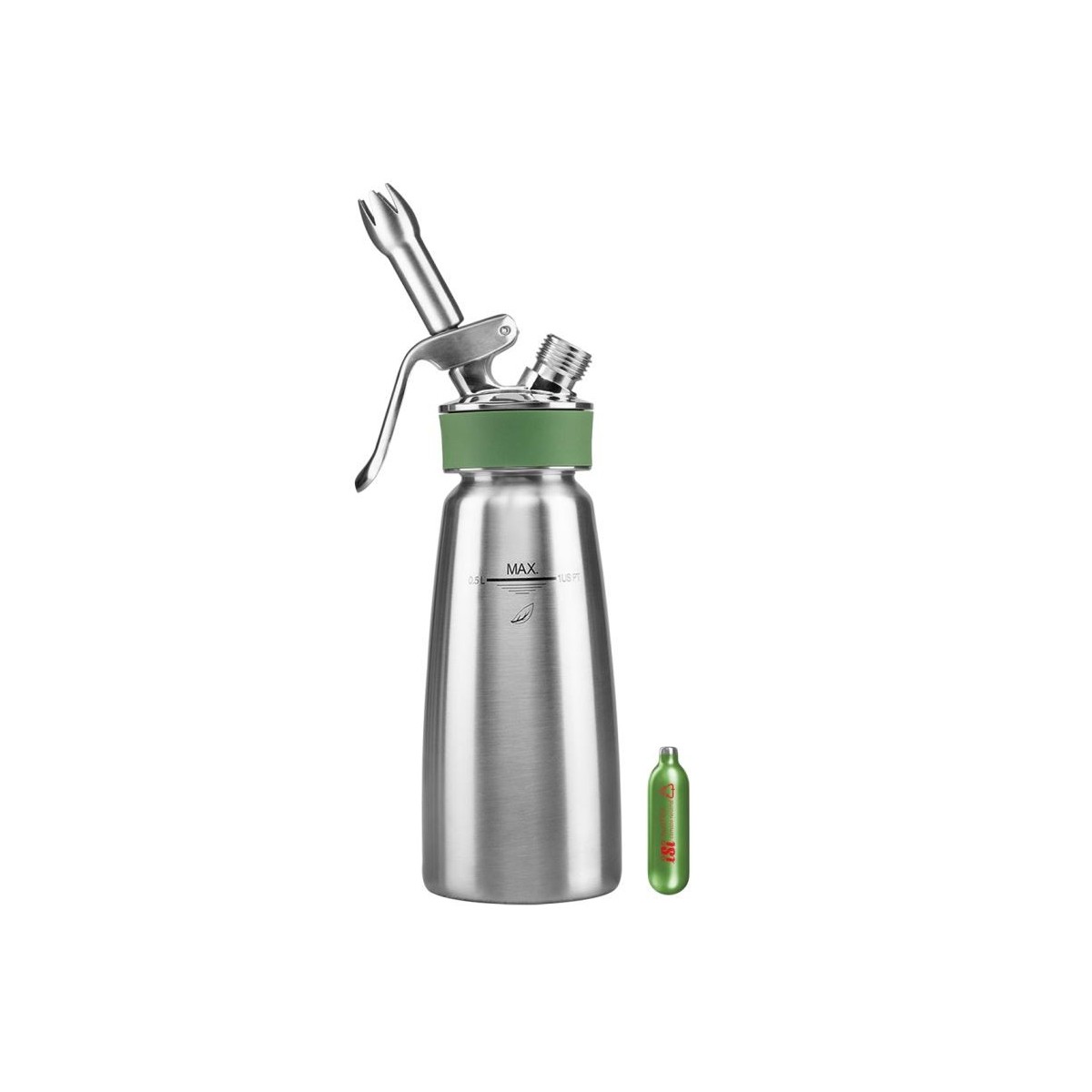 ISI SIPHON GREEN WHIP ECO SERIES 0,5L FROID INOX