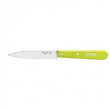 OPINEL SERRATED KNIFE N°113 STAINLESS STEEL/WOOD APPLE GREEN