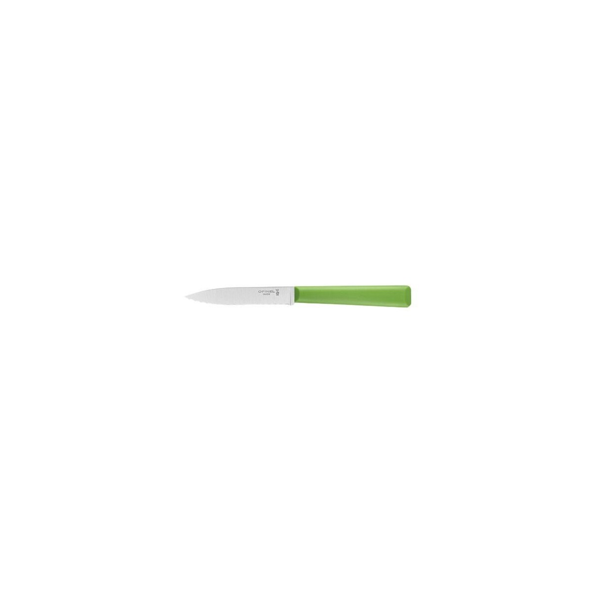 OPINEL SERRATED KNIFE N°313 LES ESSENTIELS+STAINLESS RVS/POLYMER GREEN