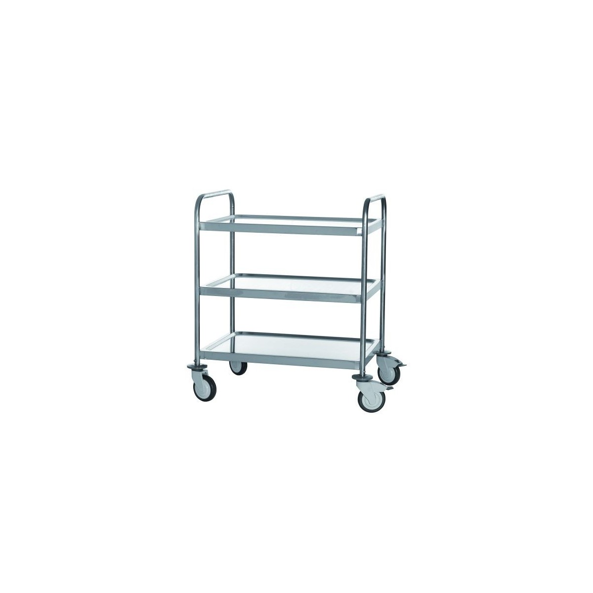 CART WITH 3 STAINLESS STEEL TRAYS 80/50