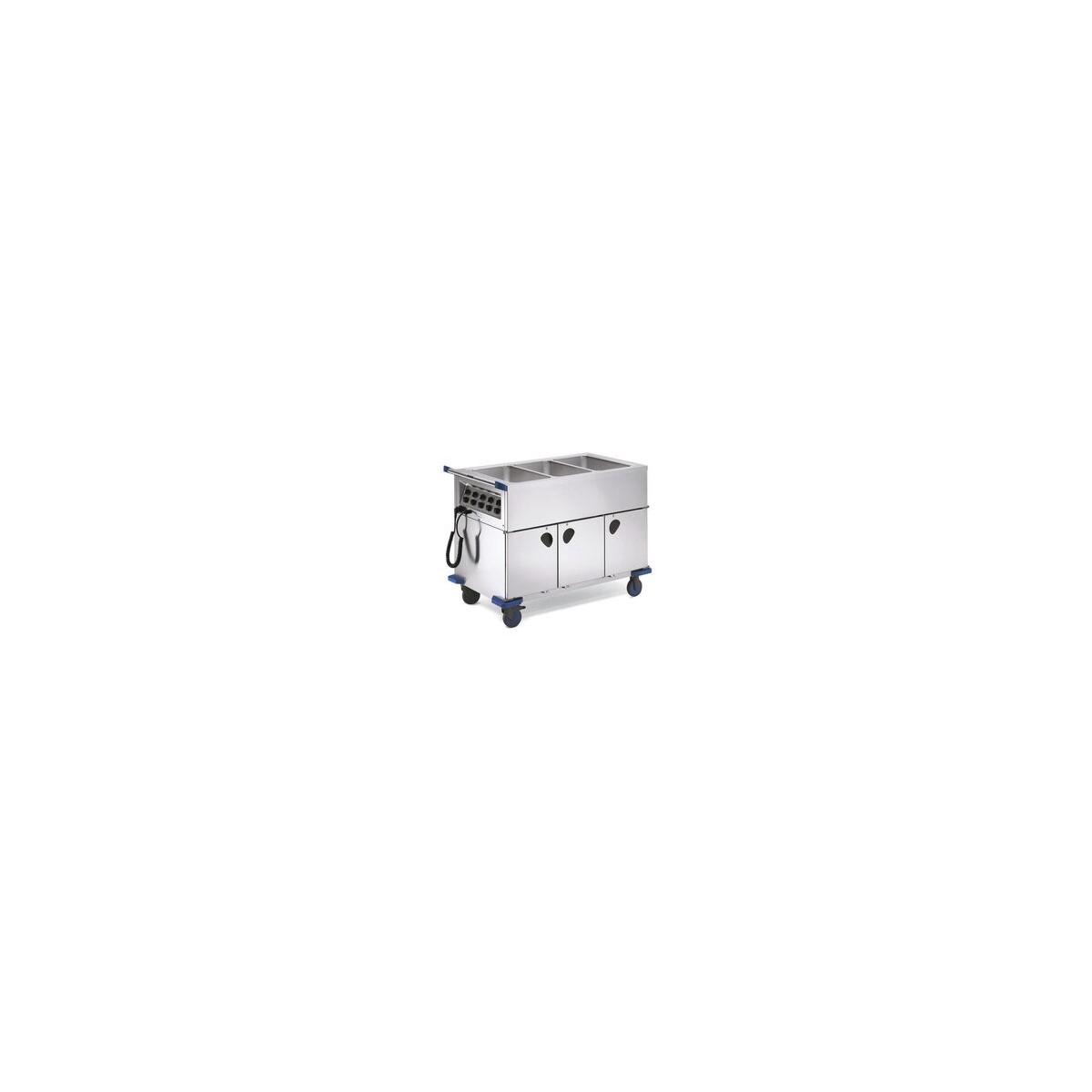 B.PRO BAIN-MARIE MOBILE 3XGN1/1+ETUVE CHAUDE 3 PORTES SAG3