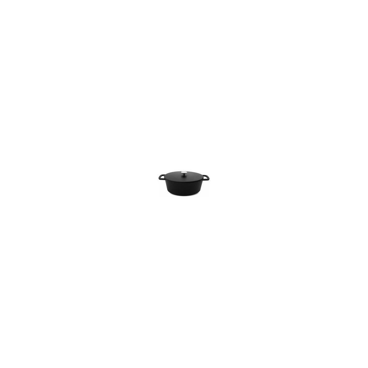 BAUMALU "BLACK DESIGN" COCOTTE FONTE RONDE 20CM 2.4L