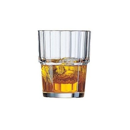 ARCOROC VERRE NORVEGE 16CL GOBELET EMPILABLE  "TREMPÉ" 